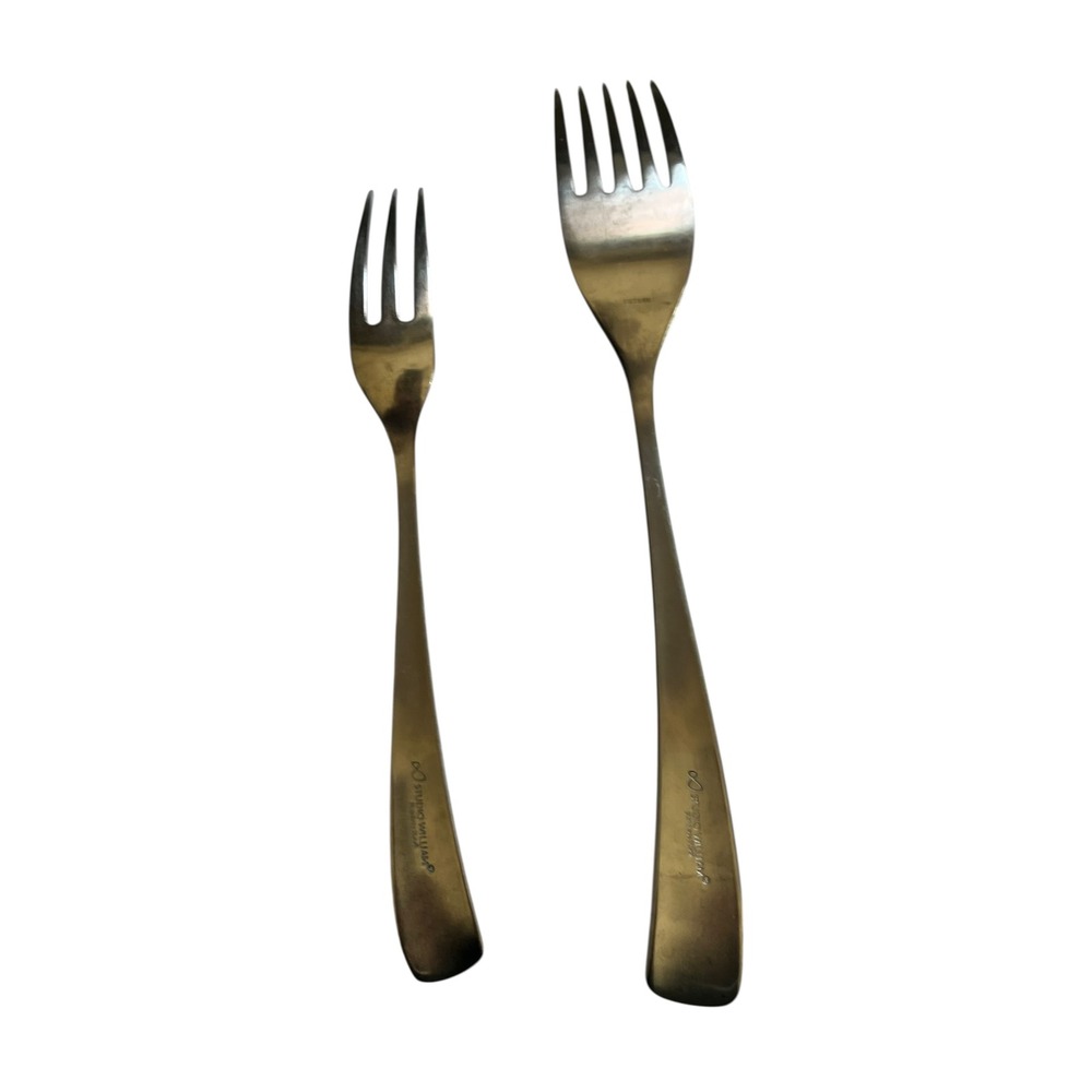 Studio William Stainless Steel Fork Set Modern Mirror Polished Dinner Pastry